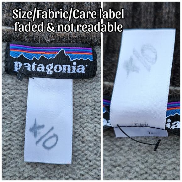 Patagonia Wool Zip Front Sweater Size M Tan Brown Knit Cardigan Pockets Medium - Picture 6 of 11